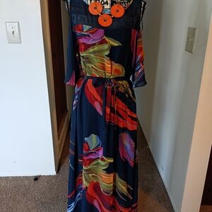 Elegant Multicolor Maxi Dress